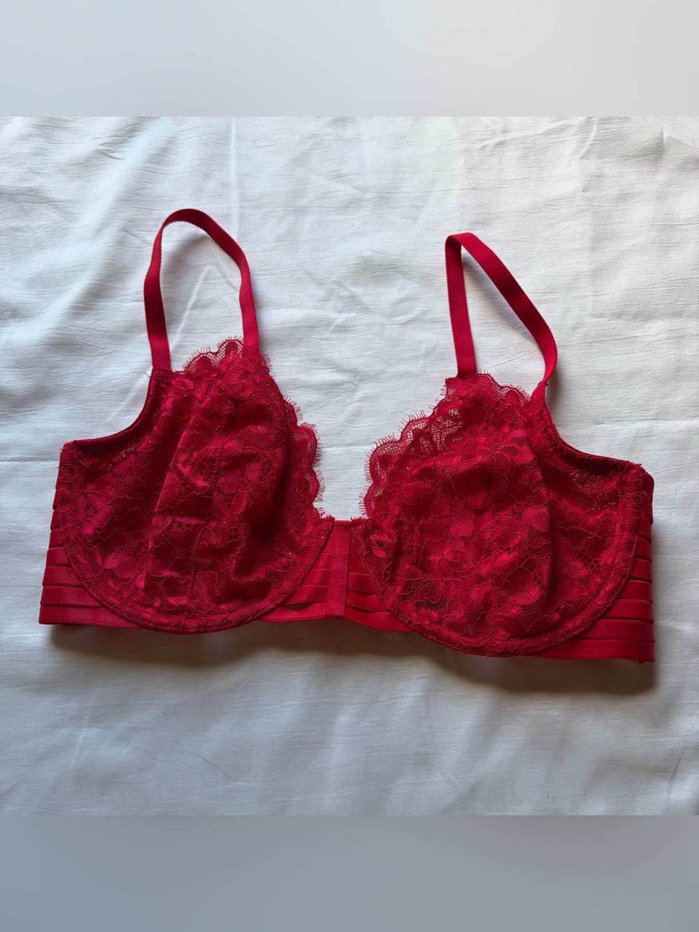 La Senza red lace bra size 34DD